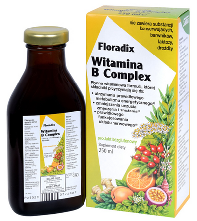 Vitamin B Complex flydende glutenfrit kosttilskud 250 ml - Salus (Floradix)