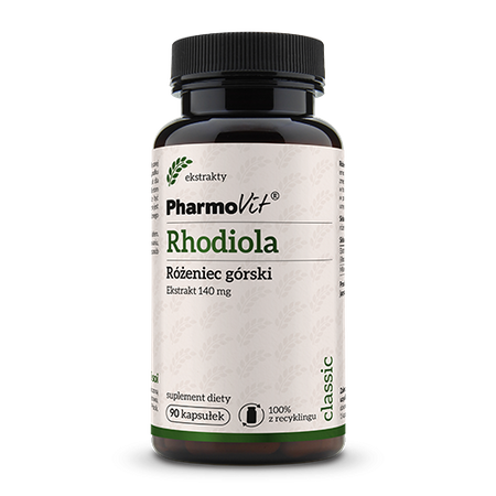 Rhodiola rhodiola-ekstrakt (140 mg) glutenfrit kosttilskud 90 kapsler - Pharmovit