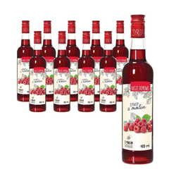 Sæt med 10 x hindbærsirup 400 ml - Our Home