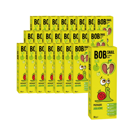 SÆT 24 x Æblefrugtsnack uden tilsat sukker 30 g