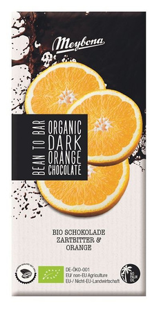 Bitter chokolade med knasende appelsingranulat bio 100 g