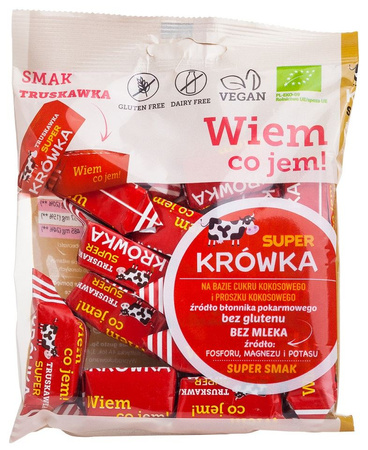 Glutenfri jordbær og mælkefri fudge bio 150 g - Super Fudge