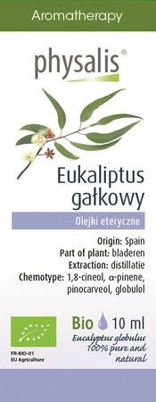 Eucalyptus æterisk olie (eucalyptus globulus) bio 10 ml - Physalis