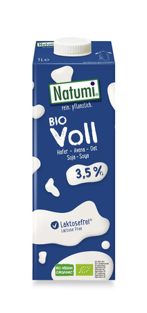 Havre- og sojadrik 3,5% uden tilsat sukker bio 1 l - Natumi