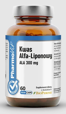 Alpha-Lipoic Acid ALA (300 mg) glutenfrit kosttilskud 60 kapsler - Pharmovit (Clean Label)