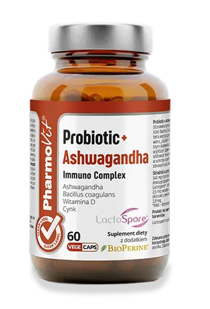Probiotic + Ashwagandha Immuno Complex kosttilskud 60 kapsler - Pharmovit (Clean Label)