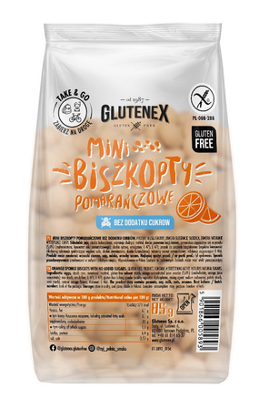 Glutenfri appelsin minismåkager uden tilsat sukker 85 g - GLUTENEX