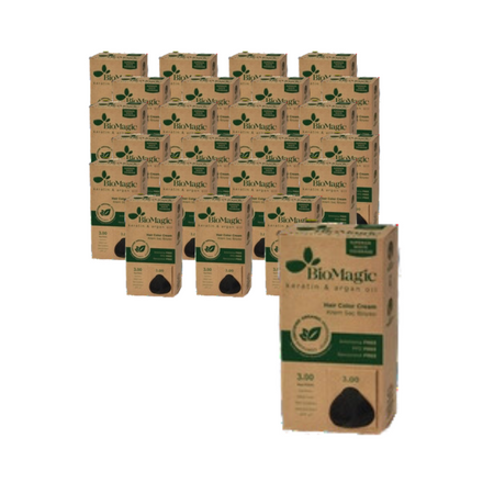KIT 24 x Hårfarve mørkebrun (3.00) 250 g - Biomagic