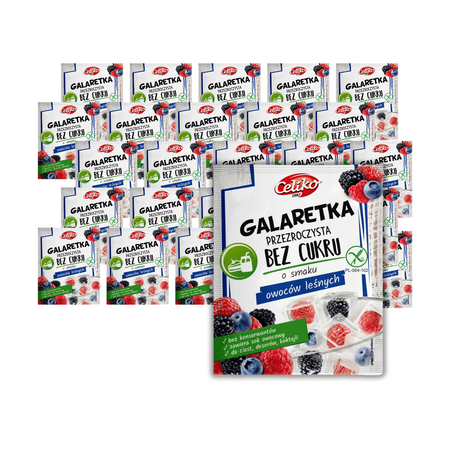 KIT 30 x Celiko sukkerfri gelé af vilde frugter (transparent), 14 g