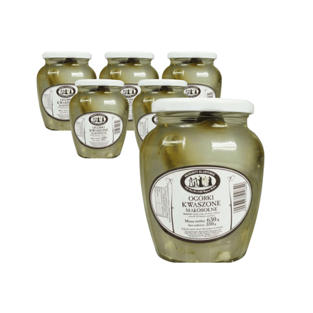SÆT 6 x Syltede agurker 630 g / 350 g