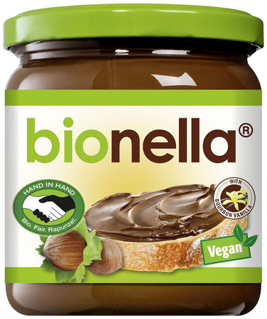Hasselnødde- og kakaocreme bio 400 g - Bionella