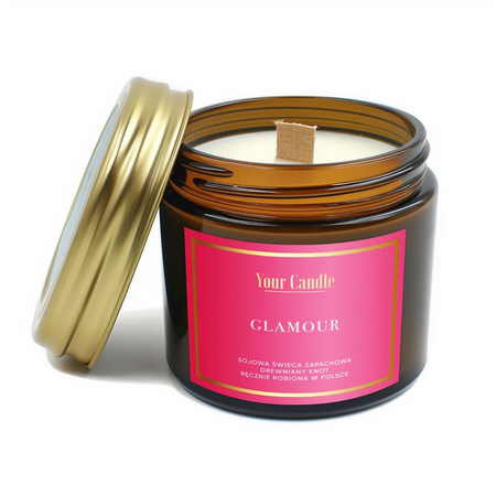 Glamour sojalys med trævæge 120 ml - Your Candle