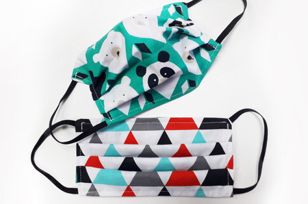 Dobbeltsidet bomuldsmaske mix design 1 stk.