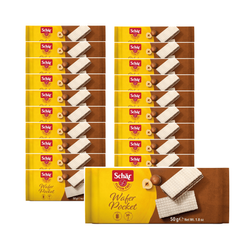 SÆT 20 x Wafer pocket - glutenfri valnøddevafler 50 g - Schar