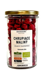 Glutenfri hindbærchips bio 55 g - BIOSSOM