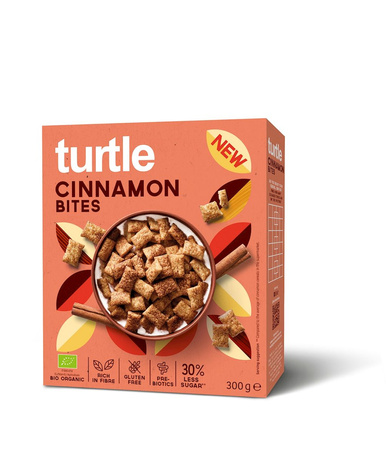 Økologiske glutenfri kornpuder med kanel og 30 % mindre sukker 300 g – Turtle