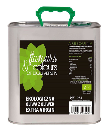 Ekstra jomfru olivenolie bio 2,5 l - Smag & Farver