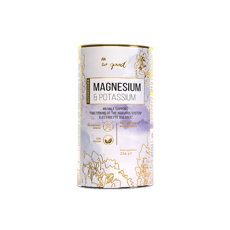 Magnesium + kaliumpulver som kosttilskud 256 g - SÅ GODT!