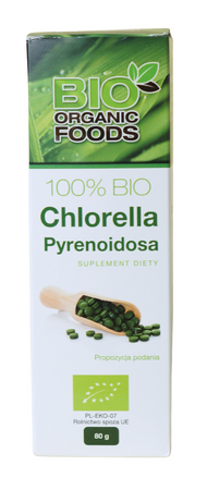 Chlorella Pyrenoidosa bio (250 mg) kosttilskud 320 tabletter - Bio Organic Foods