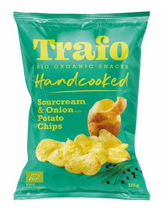 Tyndtskårne chips med fløde- og løgsmag BIO 125 g