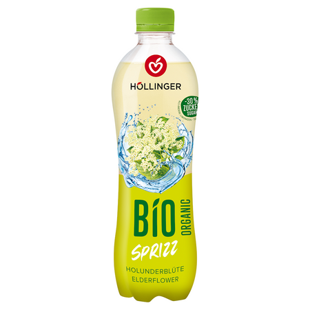Sodavand med hyldeblomstsmag 30 % mindre sukker bio 500 ml - Hollinger