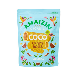Ruller - glutenfri sprøde kokosrør bio 140 g - AMAIZIN