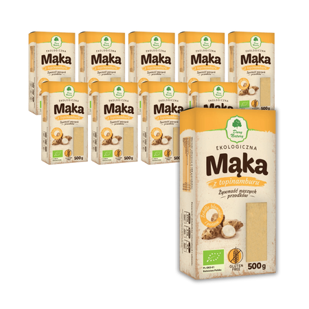 SÆT af 10 x Glutenfri jordskokmel bio 500 g - Dary Natury