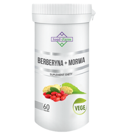 Berberin + hvid morbær ekstrakt kosttilskud 60 kapsler (300 mg + 300 mg) - Soul Farm