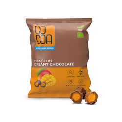 Mango i cremet chokolade uden tilsat sukker bio 70 g - COCOA