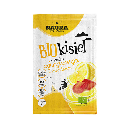 Gelé med smag af citron og rabarber bio 38 g