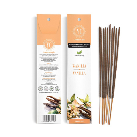 Indiske røgelsespinde med vanilje (10 stk.) 16 g – Your Candle