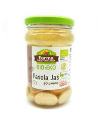 Glutenfri kogte jas-bønner bio 300 g (175 g) (glas) - Farma Świętokrzyska