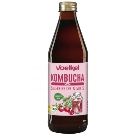 SÆT 6 x Kombucha kirsebær-mynte BIO 330 ml