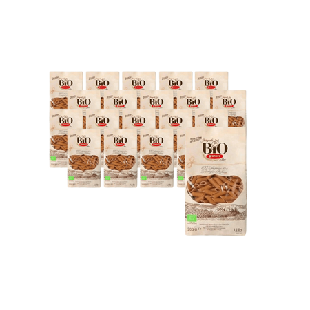 SÆT 20 x Fuldkornspenne rigate pasta bio 500 g