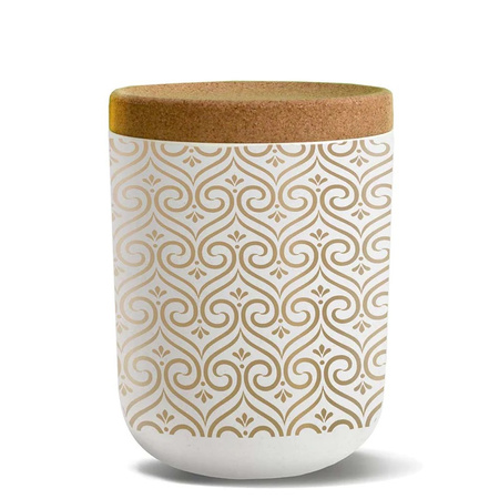Plastbeholder med korklåg gyldne fliser 800 ml - chic-mic-mic