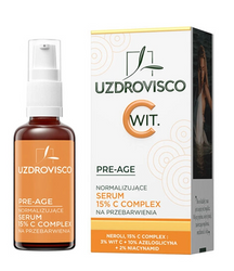 Normaliserende ansigtsserum til hyperpigmentering 15 % C-kompleks 30 ml - UZDROVISCO (Pre-age)