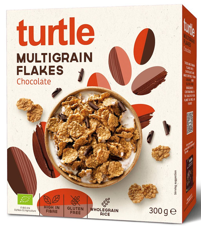 Kornflager med chokoladestykker glutenfri bio 300 g - turtle