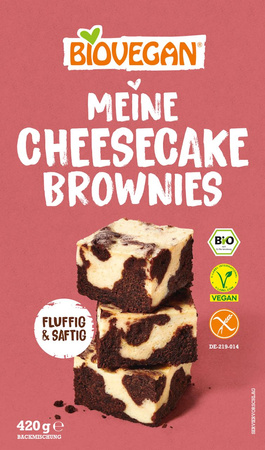 Glutenfri cheesecake-brownie-mix bio 420 g - BIOVEGAN