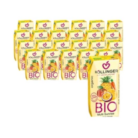 KIT 24 x Multifrugtdrik med gulerodsjuice sunrise bio 200 ml
