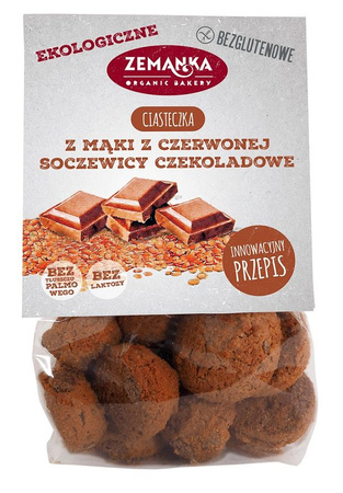 Ciastka z mąki z czerwonej soczewicy czekoladowe bezglutenowe bio 100 g