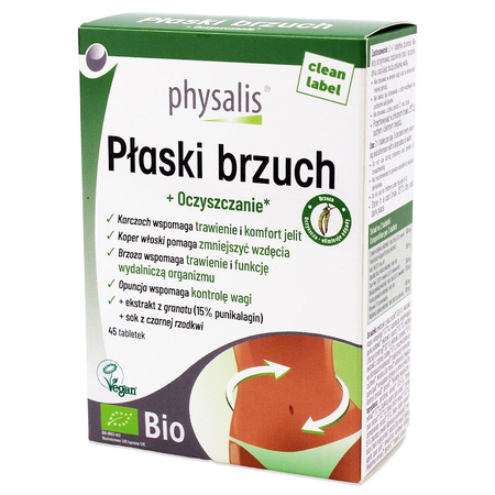 Flad mave tabletter kosttilskud BIO 45 stk. - Physalis