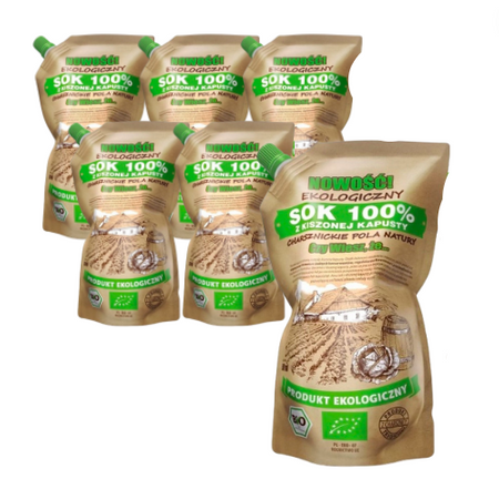 Sæt med 6 x surkålssaft bio 500 ml