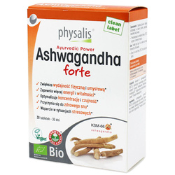 Ashwagandha forte kosttilskud BIO 30 tabletter - Physalis