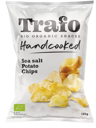 Tyndtskårne chips med havsalt BIO 125 g - Trafo