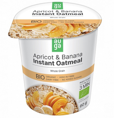 Havregryn med abrikoser og banan fuldkornsbio 60 g