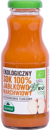 Æble- og gulerodsjuice 100 % bio 250 ml