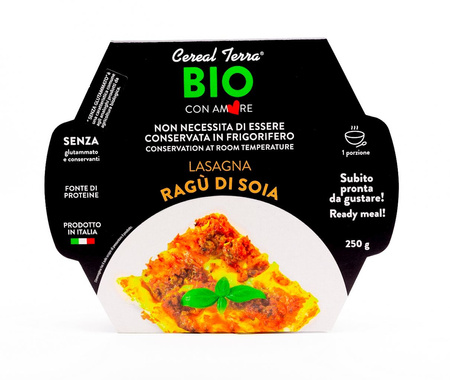 Lasagne med soja ragu sauce bio 250 g - Cereal Terra