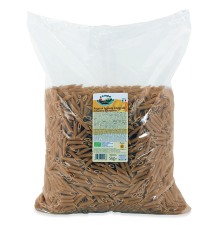Fuldkornspennepasta (semulje) bio 5 kg - HORECA