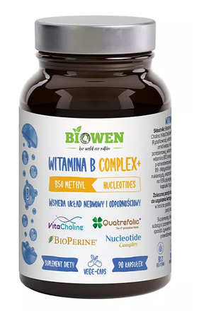 Vitamin B Complex+ kosttilskud 90 kapsler - Biowen