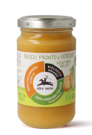 Glutenfri grøntsagsbouillon uden tilsat sukker fra 4 måneder og opefter bio 190 g - Alce Nero
